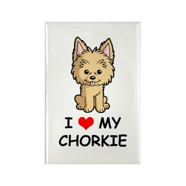 CafePress I Love My Chorkie Rectangle Magnet, 3"x2" Refrigerator Magnet