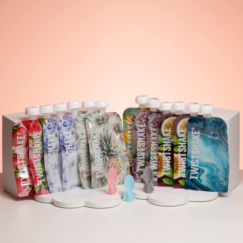 Twistshake 12 x Squeeze Bags 220 ml + 3 x