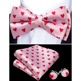 Barry.Wang Bow Ties for Men Paisley Floral Pre-tie Tuxedo Bowtie Set