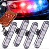 Riloer 16 LED Car Strobe Flash Light, 12V Dash Police