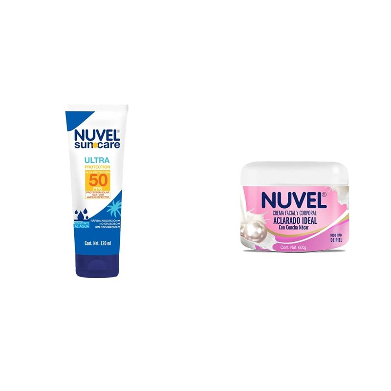 Nuvel SunCare Protector Solar para Cara y Cuerpo, 50 FPS
