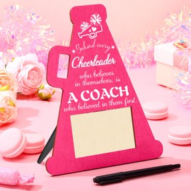 Cheer Coach Frame Gift Wooden Cheerleader Signature Frame with Pen