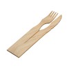 Clickeat Duo Wooden Cutlery Set - 10 Units - 100%