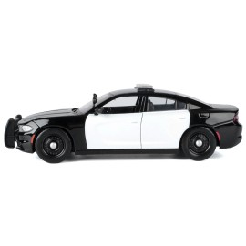 2023 Dodge Charger Pursuit Police Car DCD Series 1/24 Diecast Model Law Enforcement Public Service Black & White Color