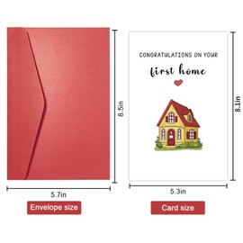 Gevinna Cute First Home Card for New Homeowners - House Warming Gifts