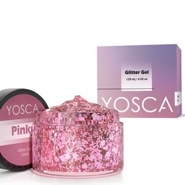 Body Glitter Gel, 120g Liquid Pink Body Glitter Lotion Cosmetic Face Adhesive Mermaid Sequins for Hair Body Makeup, Festival Carnival Makeup, Girls Stage, Rave Accessories