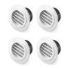 QWORK Air Vent ABS Louver Grille Cover, 4 Pack 4"