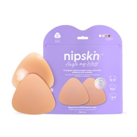 NIPSKIN Triangular Ultra-Thin, Reusable, Adhesive, and Hypoallergenic Nipple Covers - Cappuccino - For Cup B-D+