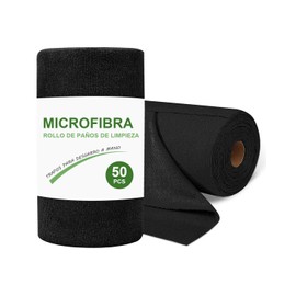 50Piezas, Rollo de Toallas de Microfibra,Trapos de Cocina,Paños de Limpieza | 25x25 cm, Reutilizable, Sin Pelusas, Ultra Absorbentes, Toallas Desprend