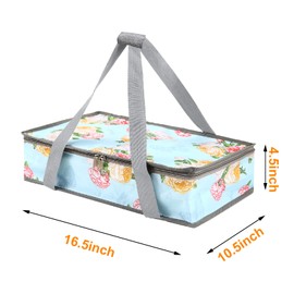 Insulated Casserole Carrier,Thermal Travel Carry Bag for Mother’s Day Holiday, Food Carriers for Picnic Potluck Beach Day Trip Camping Hiking, Tote Bag for Hot or Cold Food, Fits 16 x 10 Baking Dish