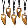 Nupuyai Polished Wolf Tooth Obsidian Crystal Pendant Necklace for Women