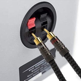 Tertullus 8 Pcs Speaker Pin Connectors 24k Gold Plated Banana Plug Screw Type Speaker Pin Banana Plugs Speaker Cable Connectors Adapter