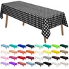 Black & White Gingham Checkered Plastic Tablecloths 2 Pack Disposable