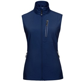 33,000ft Women's Lightweight Running Vest Outerwear with Pockets, Windproof Sleeveless Jacket for Golf Hiking Travel