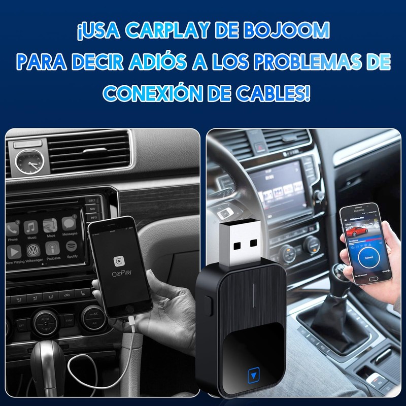 CarPlay Inalambrico y Android Auto 2 en 1 Bluetooth 5.1/WIFI,Adaptador