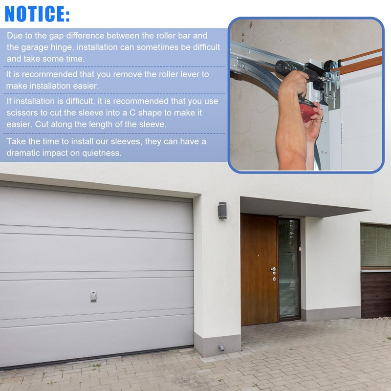 20pcs Garage Door Hinge Quiet Roller Sleeves with 20 Roller