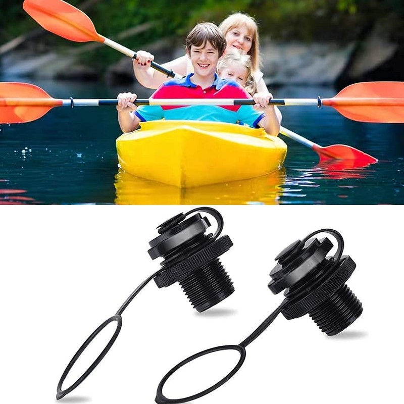 Inflatable Boat Air Valve,2PCS Inflatable Boat Spiral Air Plugs One-Way
