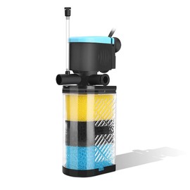 Kulife Aquarium Filters – 3-Stage Aquarium Filter in-Tank Filter Internal Filter Fish Tank Filter Turtle Filter for 70-100 Gallon Fish Tanks with Dual Water Outlet and Aeration
