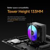 Gamma A40 ARGB BK CPU Cooler,100mm PWM Fan,133mm Height Single