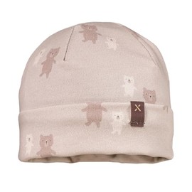 maximo GOTS Baby-Mütze, Umschlag Jersey Bedruckt Made in Germany 43 bär