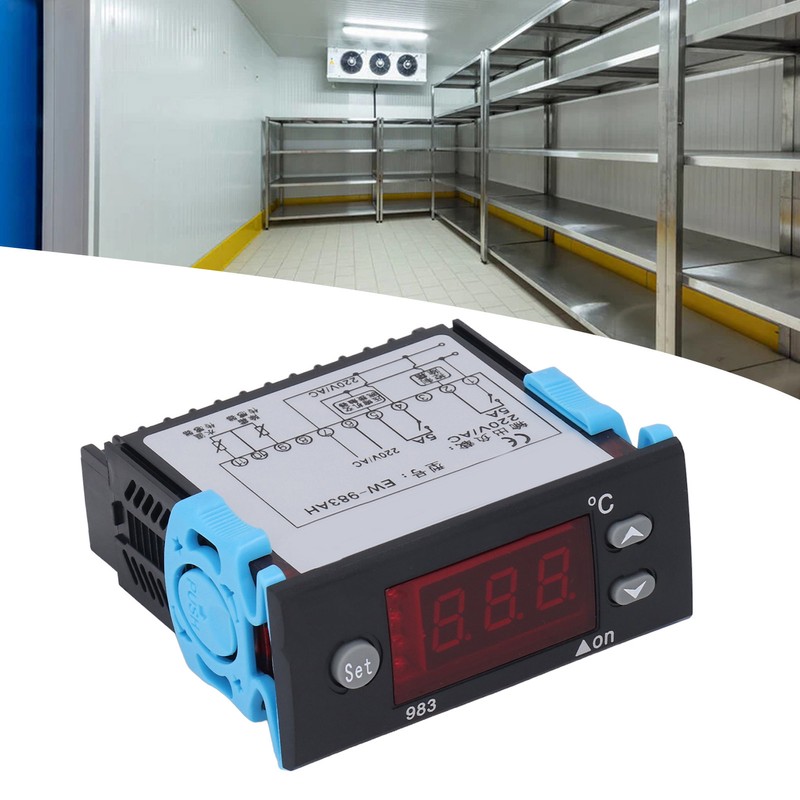 Temperature Controller Cooling Heating Multifunctional Thermostat with Dual Sensor AC220V