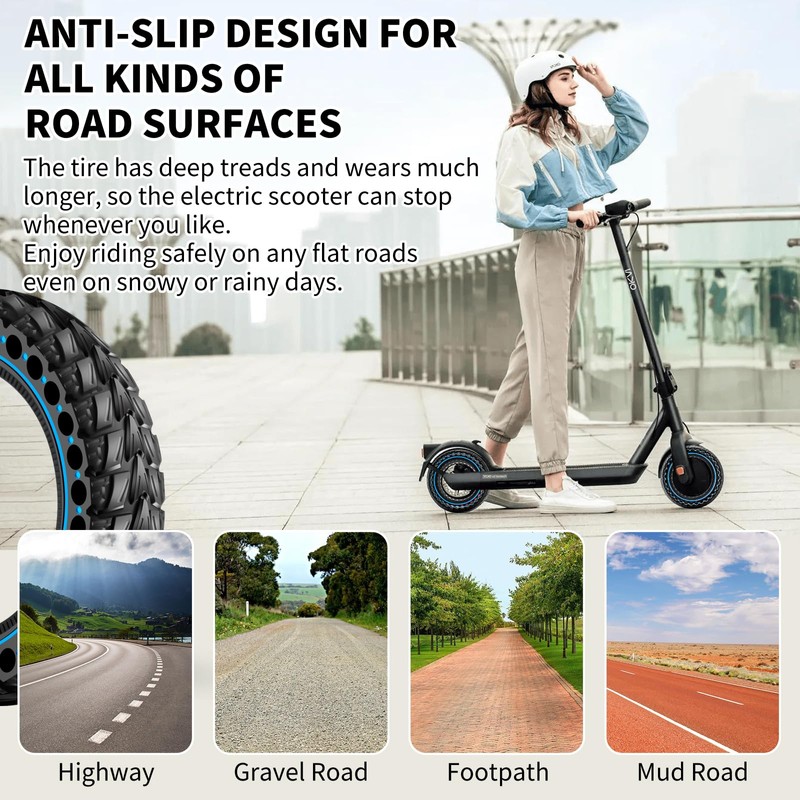 BANGTING 1PCS 60/70-6.5 Scooter Tire, 10x2.5 inch Tire Solid for