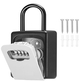 セキュリティキーボックス キーボックス 屋外 ダイヤル式 4桁 防犯 盗難防止 屋外 防水 鍵入れ ダイヤル式 オフィス 倉 車 玄関 別荘 会社 アパート用