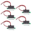 VKLSVAN 5pcs Small 2 Wire Red Digital Voltmeter 0.36 inch