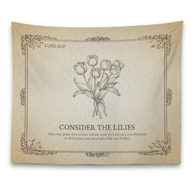 MNASAIOO Christian Floral Vintage Wall Tapestry Hanging for Bedroom, Rustic Boho Bible Verse Scripture Religious Tapestries Wall Hanging Decor Gifts for Women Living Room Home Prayer Room 50x60 inches