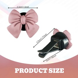 QZTYTY 6PCS Bow Car Air Freshener, Car Air Vent Clips, Air Freshener Outlet Clip, Universal Car Accessories Refillable Clips On Car Diffuser Suitable for Women and Girls (Pink)