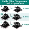 60 Pieces Mini Cable Clips Self Adhesive Light Clips Light