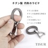 TISUR Titanium Carabiner Key Ring, Stylish Key Chain, Matte Surface,