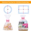 Petutu 5 Pack Large Clear Baskets Bags, Cellophane Wrap for