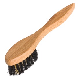 Redecker 396517 Suede Brush with Handle, Brass Wire with Bristle Edge, Oak Wood