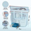 Mesh Shower Caddy Portable 10.2x9.9'' Shower Bag with Zipper &