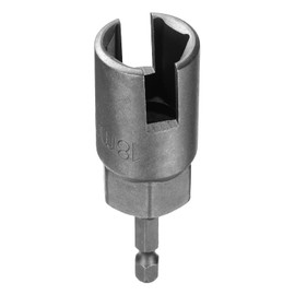 QUARKZMAN H18 Wing Nut Driver 18 mm Metric 6 Point Socket 1/4 Inch Hex Shank Power Deep Slot Wing Nut Drill CR-V Steel Wrench Impact Wrench Tool