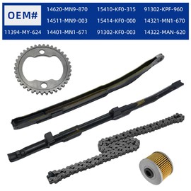 Cam Timing Chain & Guides Gasket Kit Compatible with Honda XR650L 1993-2024 XR600R 1988-2000 NX650 1988-1989