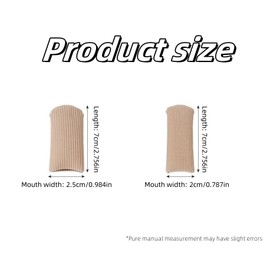 Toe Cushion Tube Toe Cushion Tubes, 8Pcs Fabric Toe Sleeve Protectors, Toe Cushion Tube Toe Tubes Sleeves Soft Gel Corn Pad Protectors, Gel Toe Caps Closed Toe Surface Fabric Sleeve Protectors Caps