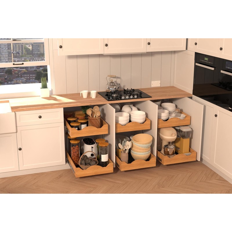 OCG Pull Out Drawers For Cabinets 14"W x 21"D, 2