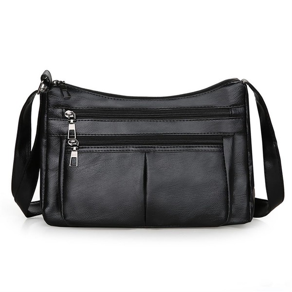 ZXCVWWE Women's Shoulder Bag, Crossbody Bag, PU Leather, Multi-Pocket, Handbag,