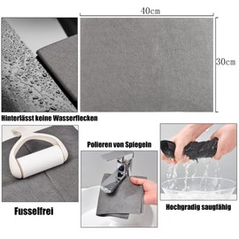 WEREY Thickened Magic Cleaning Cloth, Reusable Microfibre Cloths. Lint-Free Cleaning Cloth - Streak-Free Miracle Cloth for Tea Towels, Dust Cloths, Cars (Pack of 5, 30 x 40 cm)