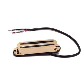 Ogdni Electric Guitar Dual Hot Rail Humbucker Pickup Single-Coil-Sized Guitar Pickup for Fender Squier ST Electric Guitar Replacement (gold)