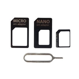 ‎3-in-1-SIM-Adapter Nano auf Micro/Nano auf Standard/Micro auf Standard-SIM, Kartenfach für Smartphones
