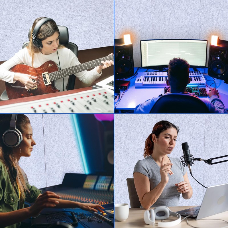 Frienda 6 Pcs Large Acoustic Panels 47 x 24 x
