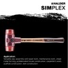 Halder USA - Simplex Mallet with Red Acetate Plastic Inserts