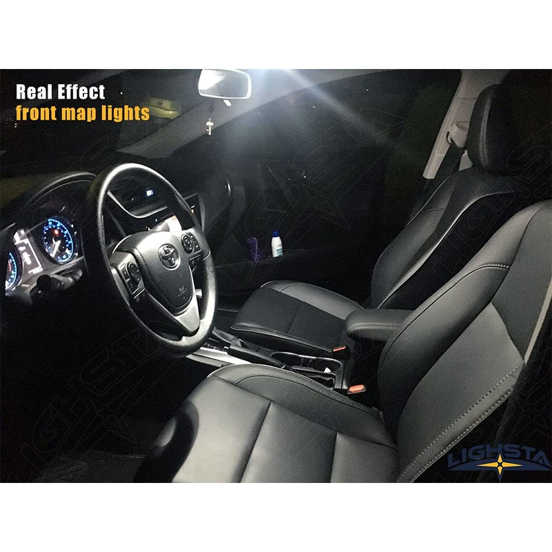 LIGHSTA 7PCS Super Bright White LED Interior Light Kit Package