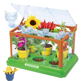 BEIGEMEI Kids Plant Growing Kit, Mini Garden Greenhouse Plant Starter Kit, Flower Growing Kit & Terrarium Kit for Kids