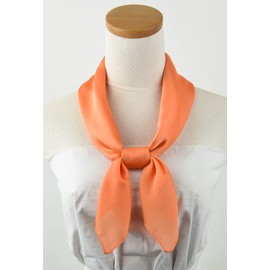 corciova International Orange 27.5 x 27.5 Solid Color Square Silk Like Head Hair Scarf Stain Neck Wrapping