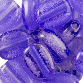 13x10mm Lilac Acrylic Flat Barrel Beads with Bubbles (8)