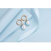 MASOP Pearl Hoop Earrings Silver 925 / Gold Earrings Pearls